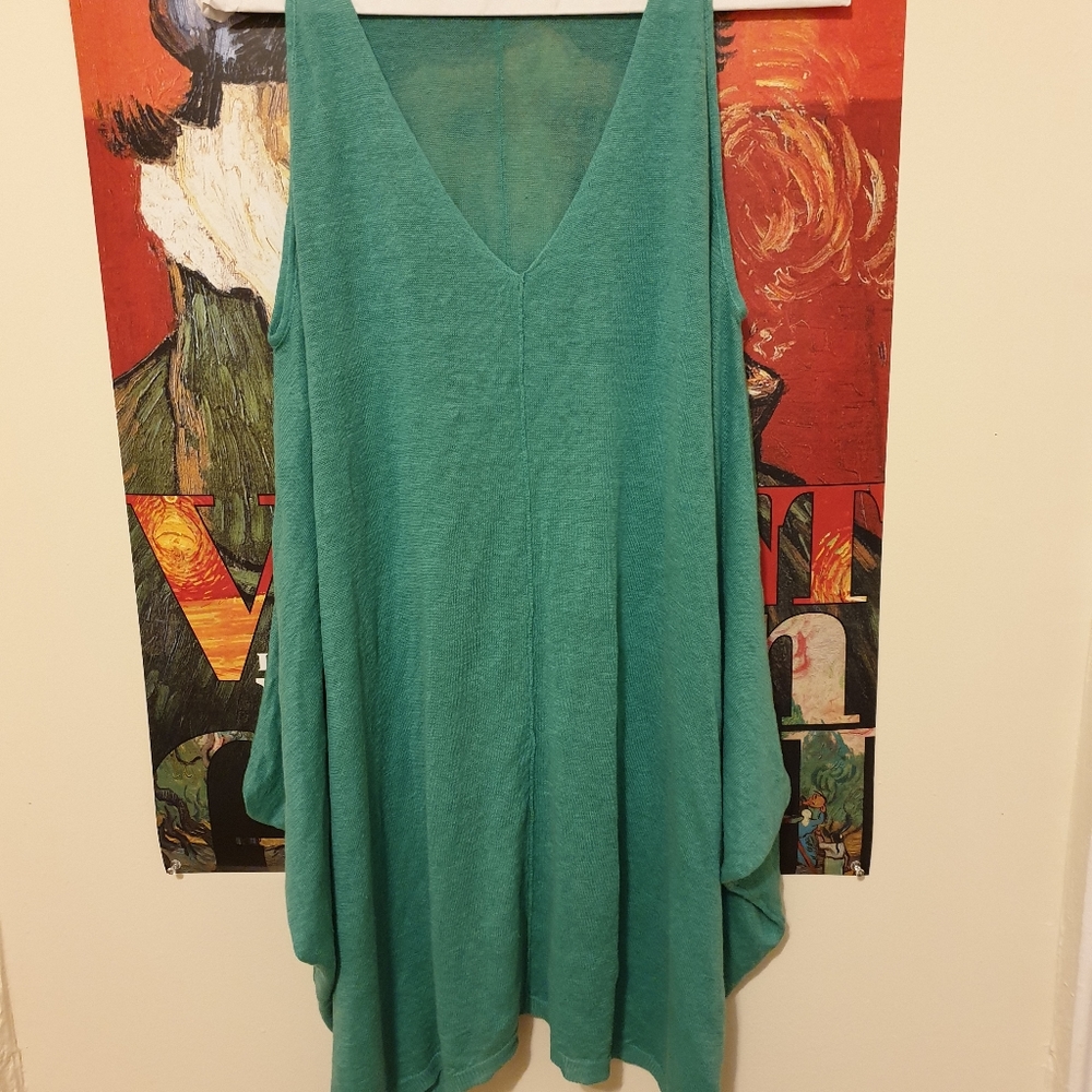 NWT Vkoo green 100% knit linen dress 👗